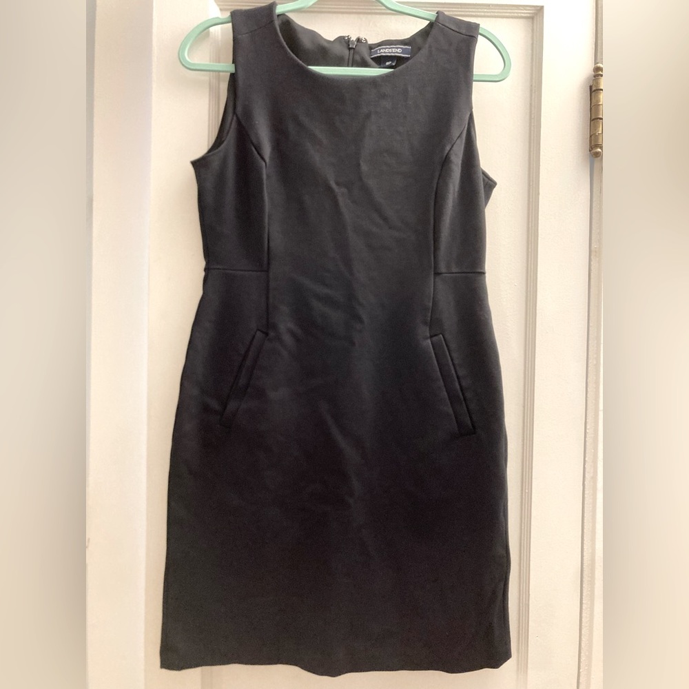 Lands’ End Black Work Dress Size 8P